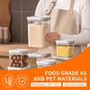 1.6/2.6 л Банки для герметизации продуктов Контейнеры для хранения крупы для кухни с крышками-поп Переиспользуемые Не содержащие БФА Организация продуктов для домашних кухонь