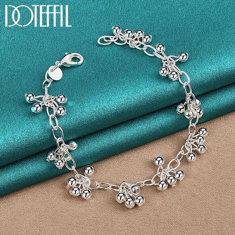 Романтический браслет из виноградных бусин, серебряный женский подарок на вечеринку, красивые украшения