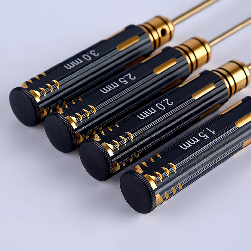 4Pcs Hex Screw Driver Set Titanium Hexagon Screwdriver Wrench Tool Kit For Car Helicopter Fpv Drones Screw Driver Set