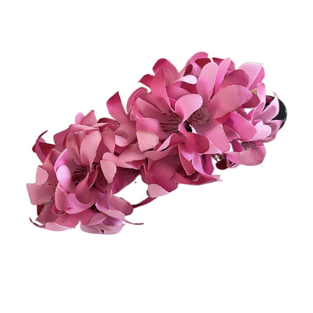 Colorful Hanfu Hair Clip Cloth Ponytail Holder Sweet Flower Hairpin Girls