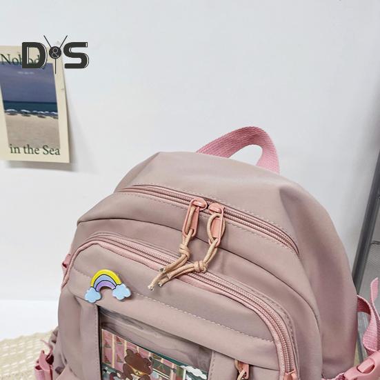 Студенческий рюкзак, эргономичный, большой емкости, рюкзак с плюшевым медведем, куклой для книги, ноутбука, повседневная школьная сумка в стиле ретро для подростков, школьных путешествий