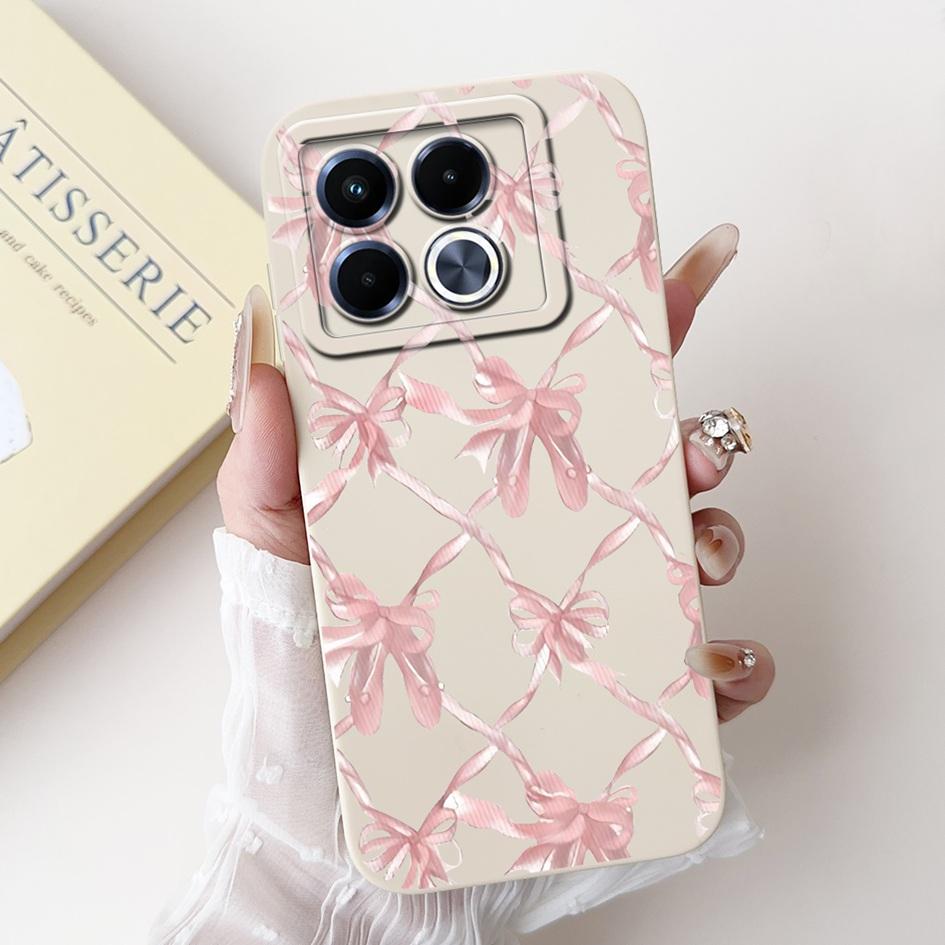 For Infinix Note 40 5G Case Cartoon Rabbit Flower Anti Slip Bumper Soft Silicone Cover For Infinix Note40 X6852 X6851 Phone Case