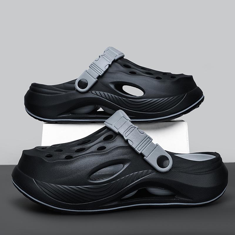 Унисекс летние тапочки мужские сабо на платформе женские пляжные сандалии для отдыха на открытом воздухе повседневная нескользящая обувь мужские сандалии