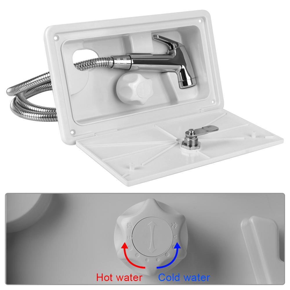 RV External Exterior Shower for Boat Marine Camper Motorhome Caravan with Lock RV Shower Box Kit Camper Accessories