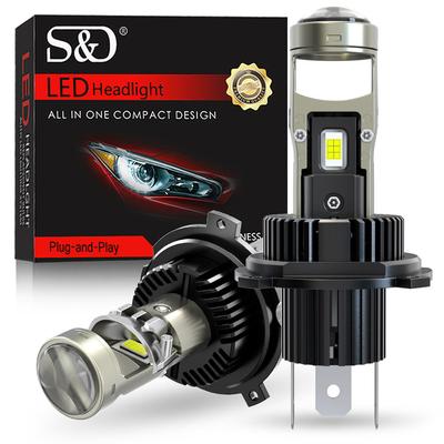 2 шт. H7 Bi Led проектор Лампы для автомобильных фар 1:1 Беспроводная H4 LED H11 H8 9005 HB3 9006 HB4 Линза 60000Лм 80Вт Plug&Play Мини Автолампа 6500К 12В LHD