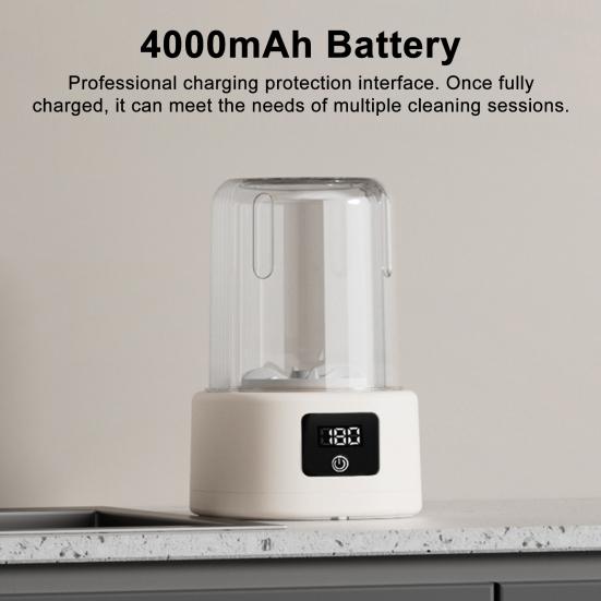 Portable Mini Washing Machine User-Friendly Rechargeable Automatic Baby Clothes Underwear Travel Laundry Machine