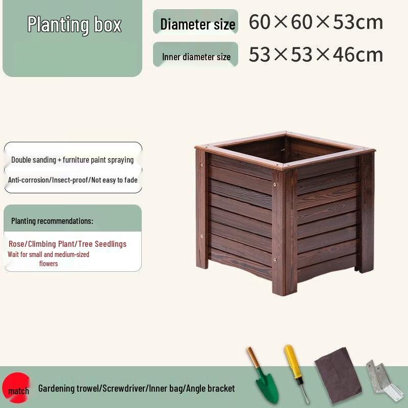 Outdoor Wooden Planting Box