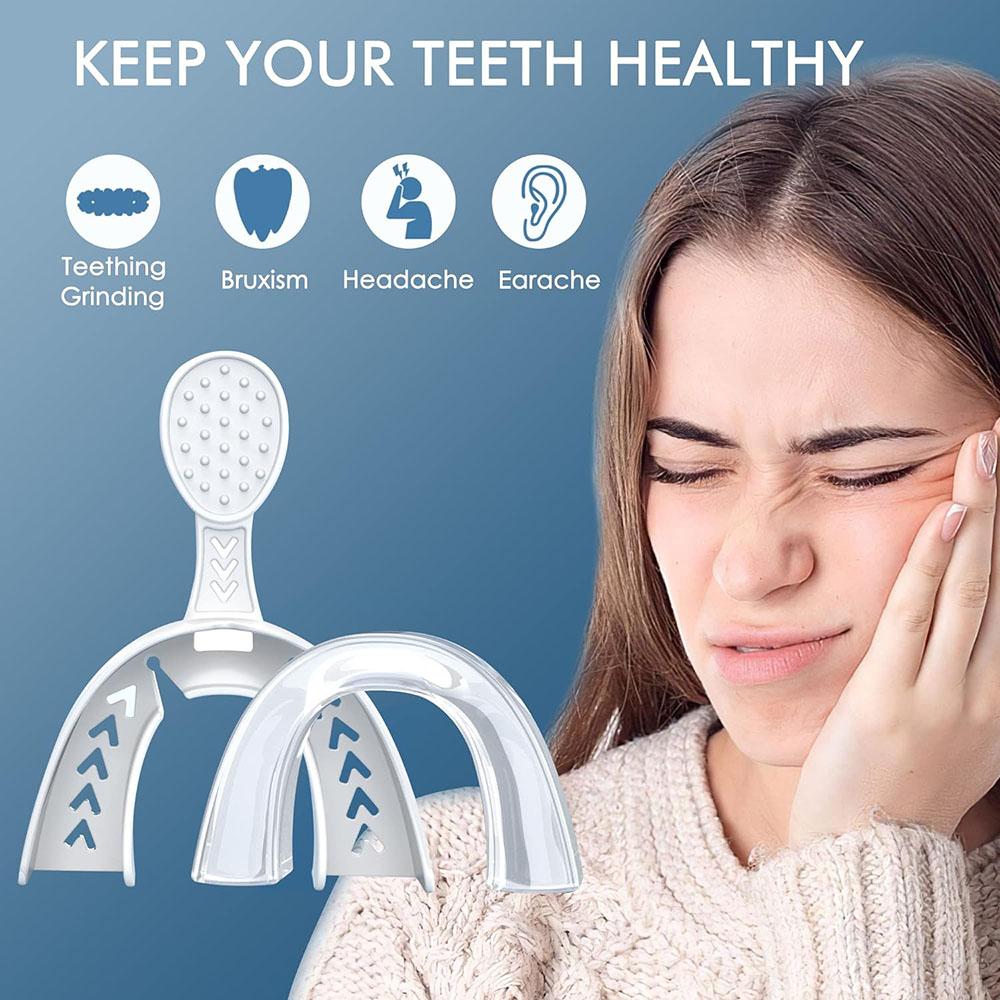 Набор формовочных стоматологических ночных кап для защиты от скрежета зубами и стискивания челюстей, изготовленных по индивидуальному слепку