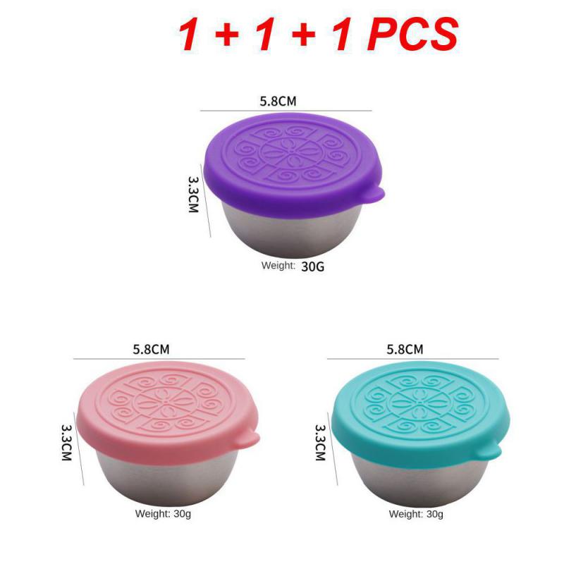 1~4 шт. Салатница герметичная многоразовая нержавеющая сталь кухонные принадлежности инструменты для соуса чашки для пикника путешествия портативная 1,7 унции