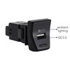 QC3.0 USB Car Charger Central Control Position Fast Charging Socket Fit for Toyota RAV4 2019-2020