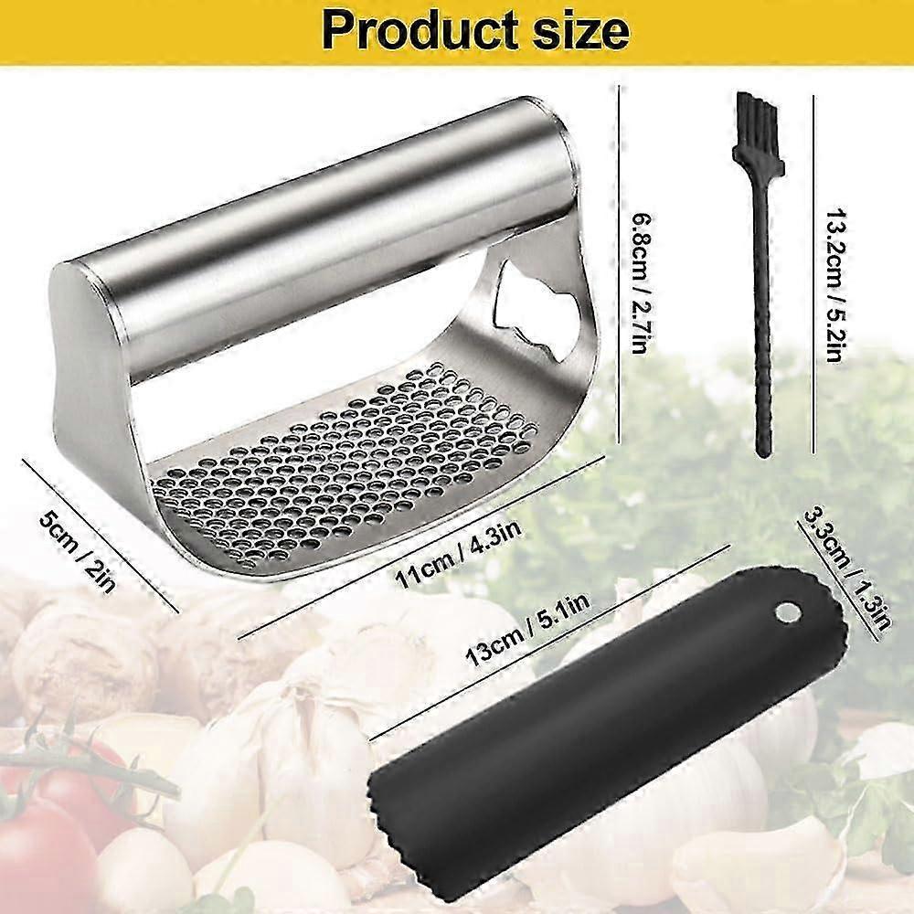 Stainless Steel Garlic Presser, 2024 New Garlic Press Stainless Steel Rocker