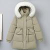 Fashion Winter Coats Woman Long Parkas Hooded Faux Fur Collar Thick Warm Women's Jackets