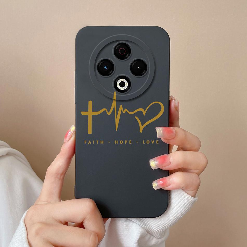 Чехол для Tecno Spark 30 Pro 30C Задняя крышка с рисунком Сердце для Tecno Spark 30C 4G 5G Полная защита Мягкие чехлы из жидкого силикона для телефона