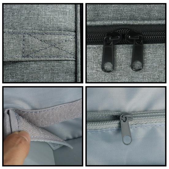 Сумка-органайзер для переноски лаков для ногтей, большой вместимости, двухслойная, на молнии