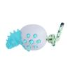 Dinosaur Egg Dog Chew Toys Bite Resistance Dog Toothbrush Chew Toys for Dog Dental CareLake Blue