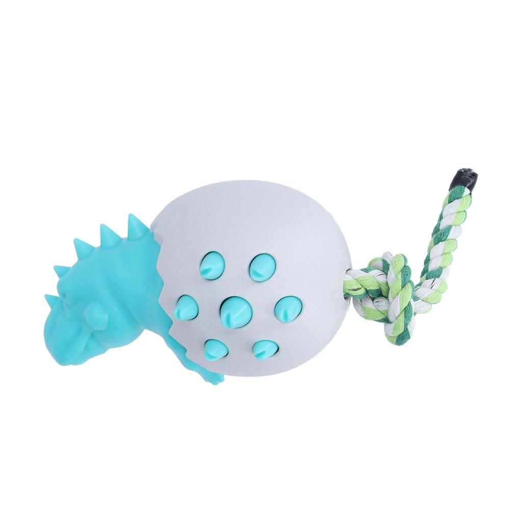 Dinosaur Egg Dog Chew Toys Bite Resistance Dog Toothbrush Chew Toys for Dog Dental CareLake Blue