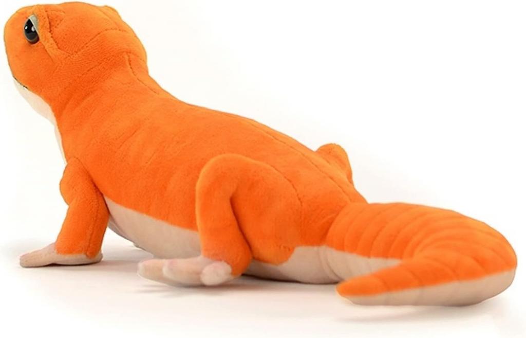 Рептилия Ящерица Плюшевая Игрушка Реалистичный Геккон Оранжевая Ящерица Игрушка Щупальца Мягкий Милый Толстый Хвост Геккон Мягкая Подушка Для Украшения На День Рождения 16 дюймов