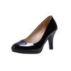 Spring and Summer Footwear High-heeled Shoes with Round Head, Shallow Mouth and Patent Leather Plus Size
