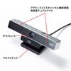 Sanwa Supply Web Camera, Conference Wide Lens, Wide Angle (90° Horizontal, 98° Diagonal), 4K Compatible, 8.5 Megapixel CMOS, Equipped with Active Nois