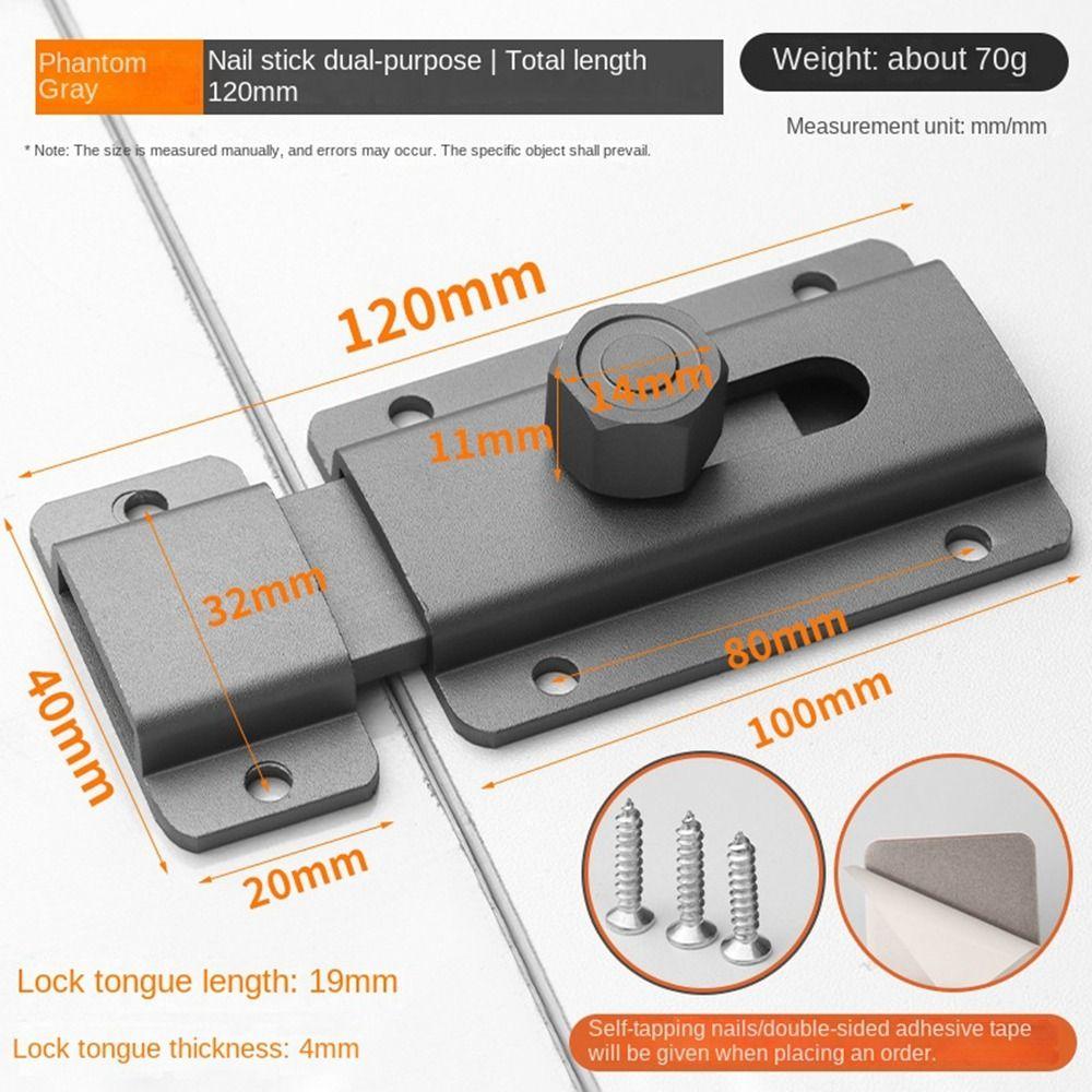 Creative Aluminum Alloy Door Latch Hardware Anti-theft Security Bolt Latch Durable Door Lock Buckle Cabinet