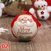 1PC Kids Favors Mini Tin Box Round Empty Case Santa Printing Candy Storage Case Round Ball Shaped