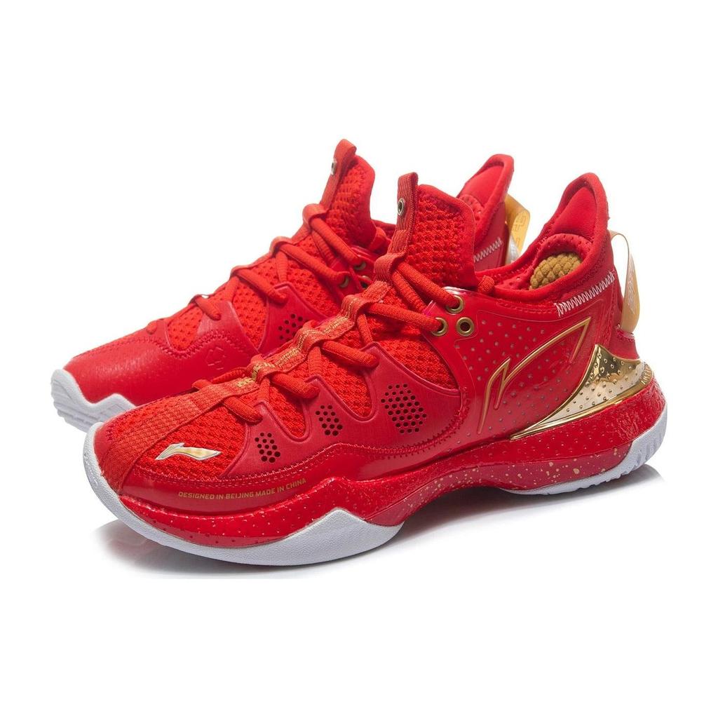 Li Ning Zhan Ji 3 Non-Slip Wear-Resistant Low-Top Badminton Shoes Women Shoes Flame-Red AYAR024-2