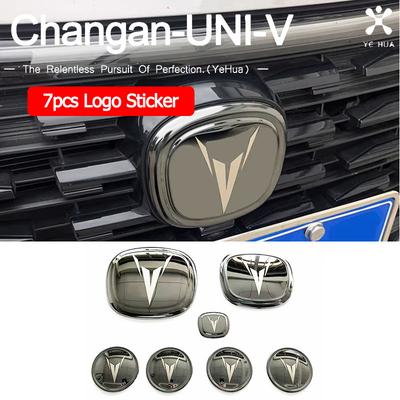 Для Changan UNI-V UNIV UNI-T CS75 Plus Декоративная Накладка на Фару Автомобиля 7шт Наклейка-Заглушка Логотипа Модифицированные Автомобили Эмблемы Тюнинг Детали Accesorios