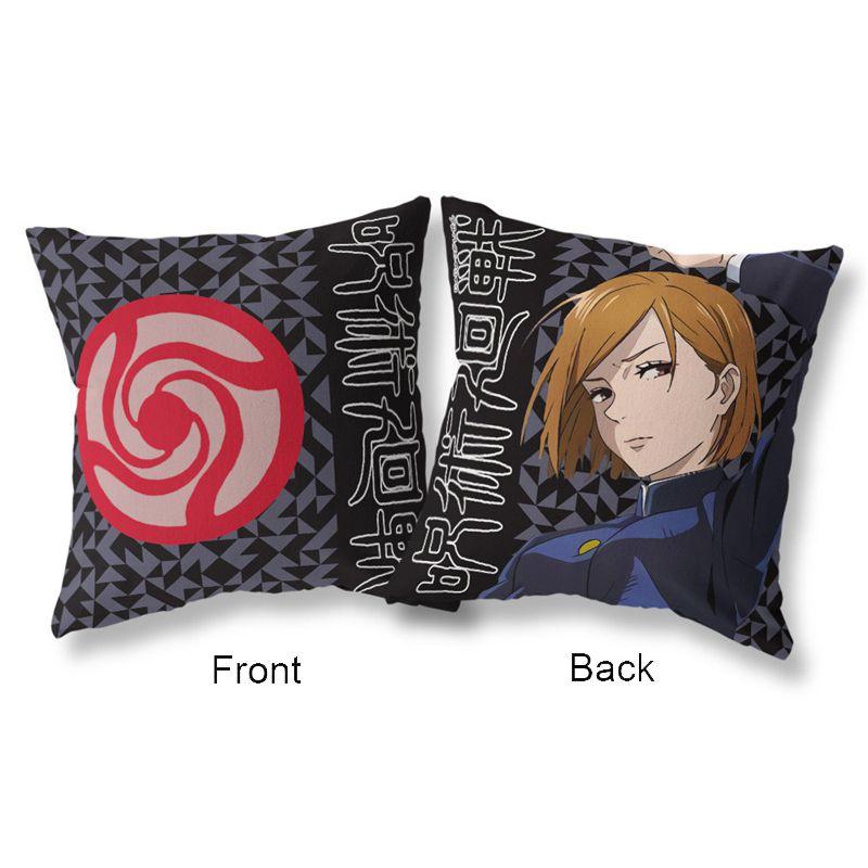 Красочная наволочка 45x45см Jujutsu Kaisen с яркой многоцветной двусторонней печатью для дивана