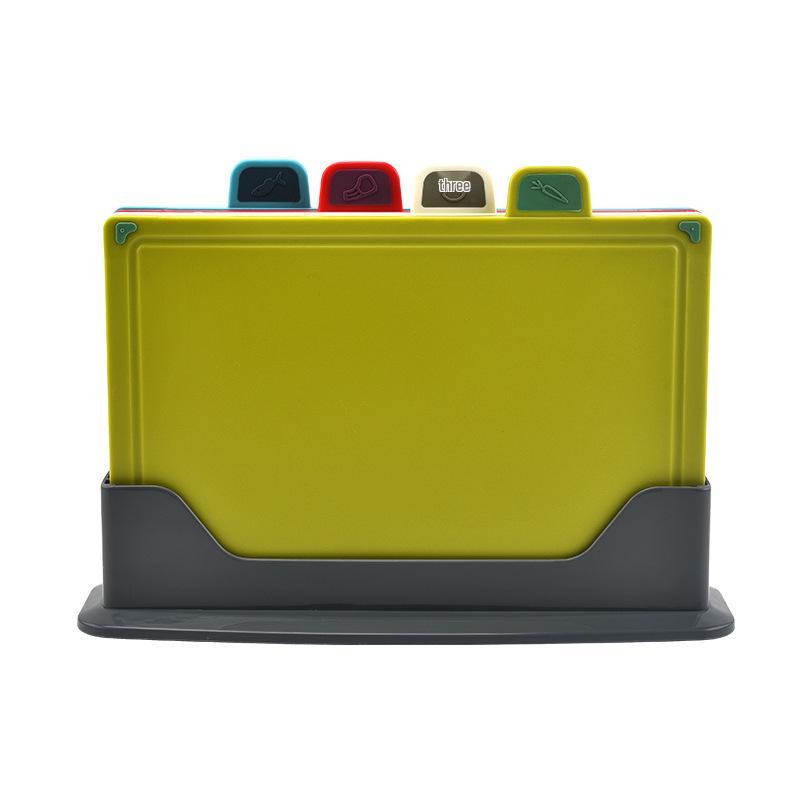 Многоцелевой набор разделочных досок из полипропилена - 4 штуки для кухни и нарезки мяса