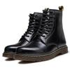 Men's High-Top Martin Boots - British & Korean Style Winter Leather Work Shoes, Versatile Trendy Casual Footwear with Velvet, Autumn Collection
