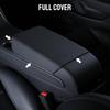 Для Tesla Model 3 Model Y 2019-2022 защитная декоративная крышка из углеродного волокна черного матового цвета для центральной консоли и подлокотника