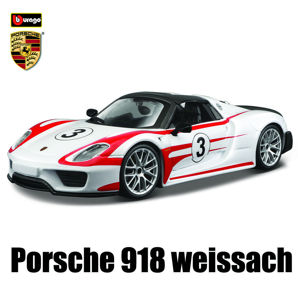 AABKO1 Bburago 1:24 Porsche 911 GT3 Taycan Turbo S 718 Boxster simulation alloy car model crafts decoration collection toy tools gift