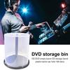 Clear Plastic DVD Storage Bucket Holds 100 Discs Disc Organizer Portable CD Storage Bucket  Home