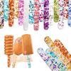 10 шт., акриловые палочки для мороженого, многоразовые формы для льда, палочки для мороженого, безопасные палочки для мороженого для детей, сделай сам, мороженое, торт, конфеты, изготовление пустыни, поделки