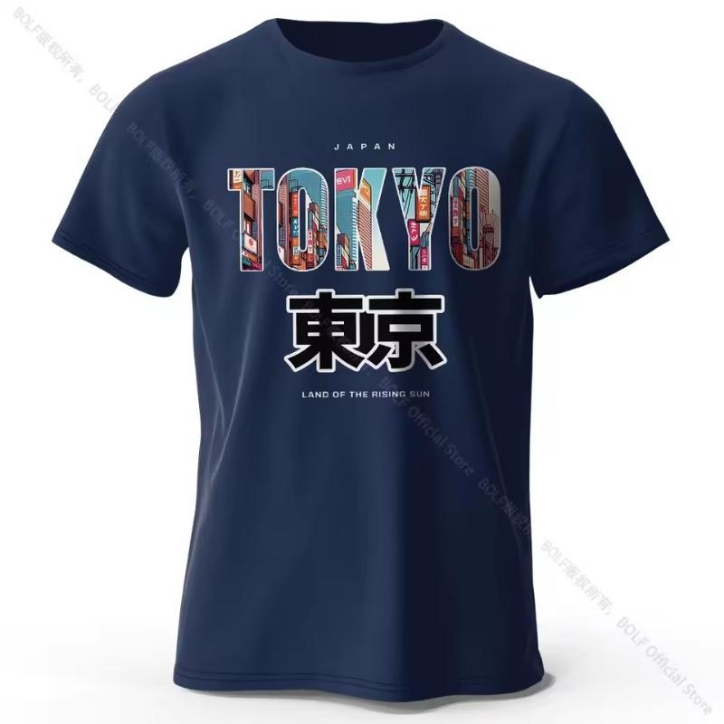 Футболка Токио с принтом, модная, 100% хлопок, ультрамягкая, с круглым вырезом, с коротким рукавом, идеальна для мужчин
