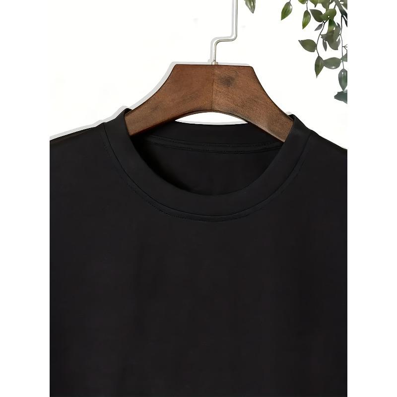 Европейские размеры Стильный мужской креативный топ LOS ANGELES с принтом букв, Повседневная футболка с коротким рукавом и круглым вырезом, Мужская одежда для лета на открытом воздухе