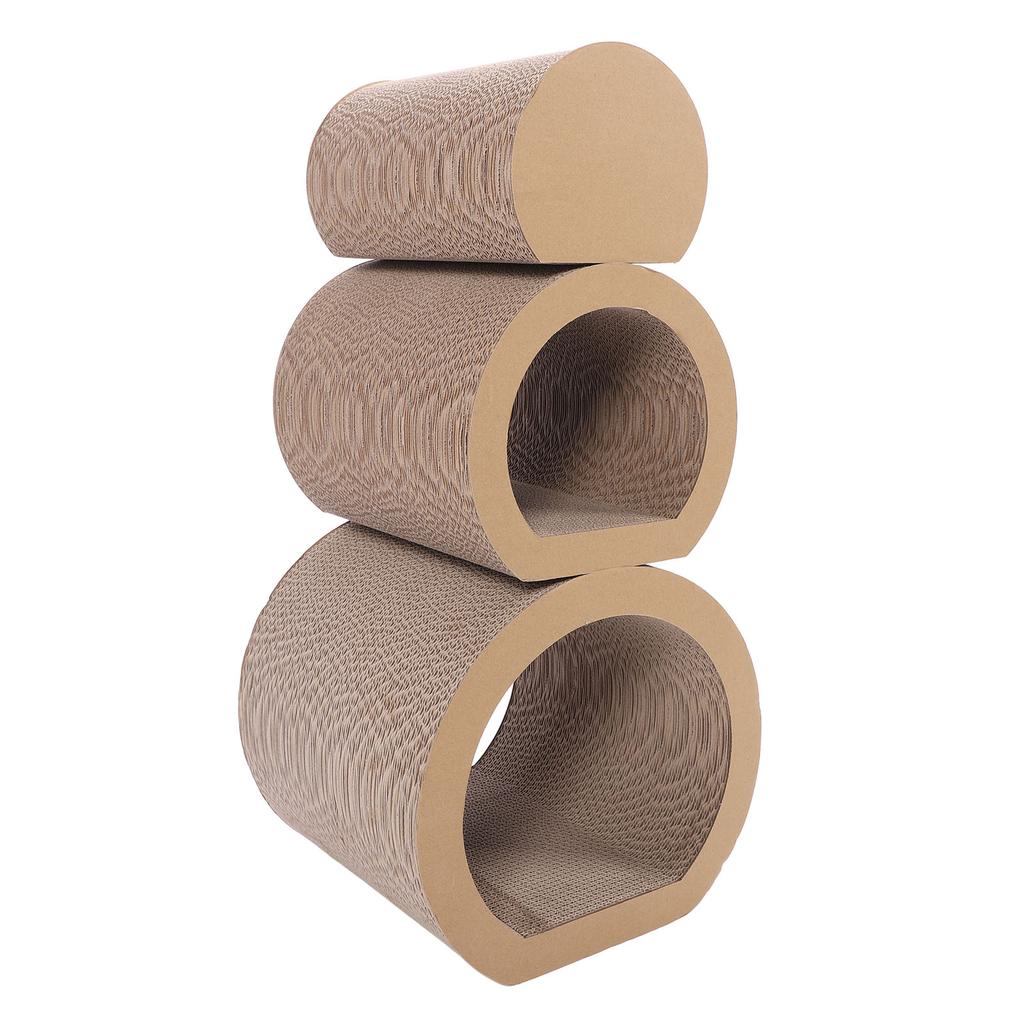 Когтеточка для кошек 3 в 1, картон, гофрированная бумага, многофункциональный туннель для царапания когтей, коврик для царапания для