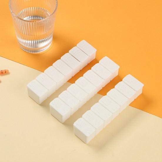 Чехол для таблеток, портативный для офиса, пластиковый, 7 сеток, прямоугольный чехол для планшетов, разделитель, практичный, влагостойкий, можно использовать повторно