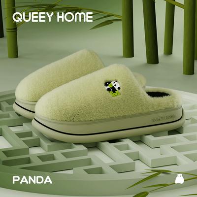 Хлопковые тапочки женские осень и зима 2025 новые парные домашние мультяшные теплые пушистые хлопковые шлепанцы мужские зимние