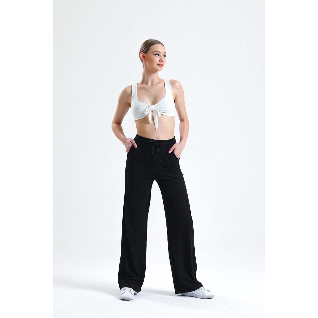 Women's Elastic Pocket Wide Leg Sweatpants