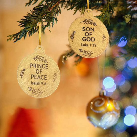 25 шт. Имена Иисуса украшения деревянные елочные украшения Имя Иисуса