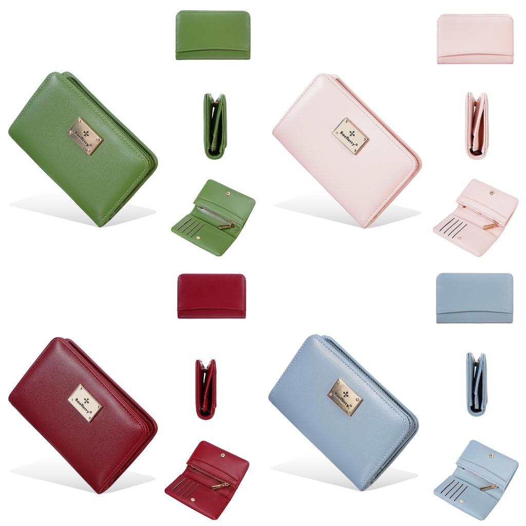 Womens Wallet Cardholder Pu Leather Multi Card Slots Cash Organizer For Daily Use