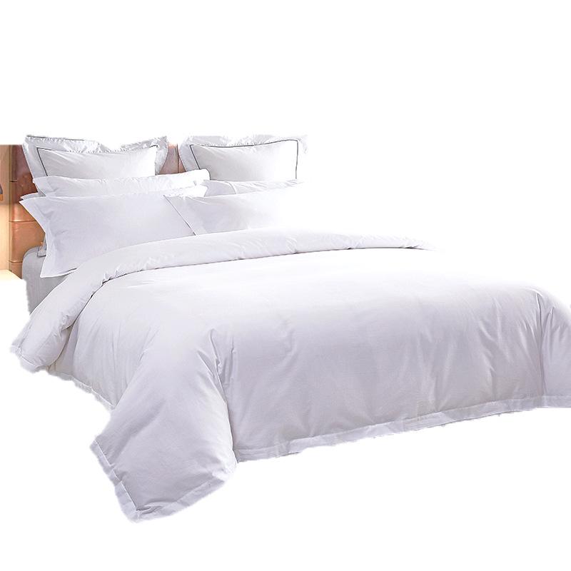 Hotel-Quality 60S Cotton Sateen Stripe Jacquard Bedding Set - 4 Pieces