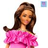 barbie Барби 65 Модница Розовое Платье с Оборками Нарядная Одежда Возраст 3 и старше Розовая Кукла HRH15/Дом