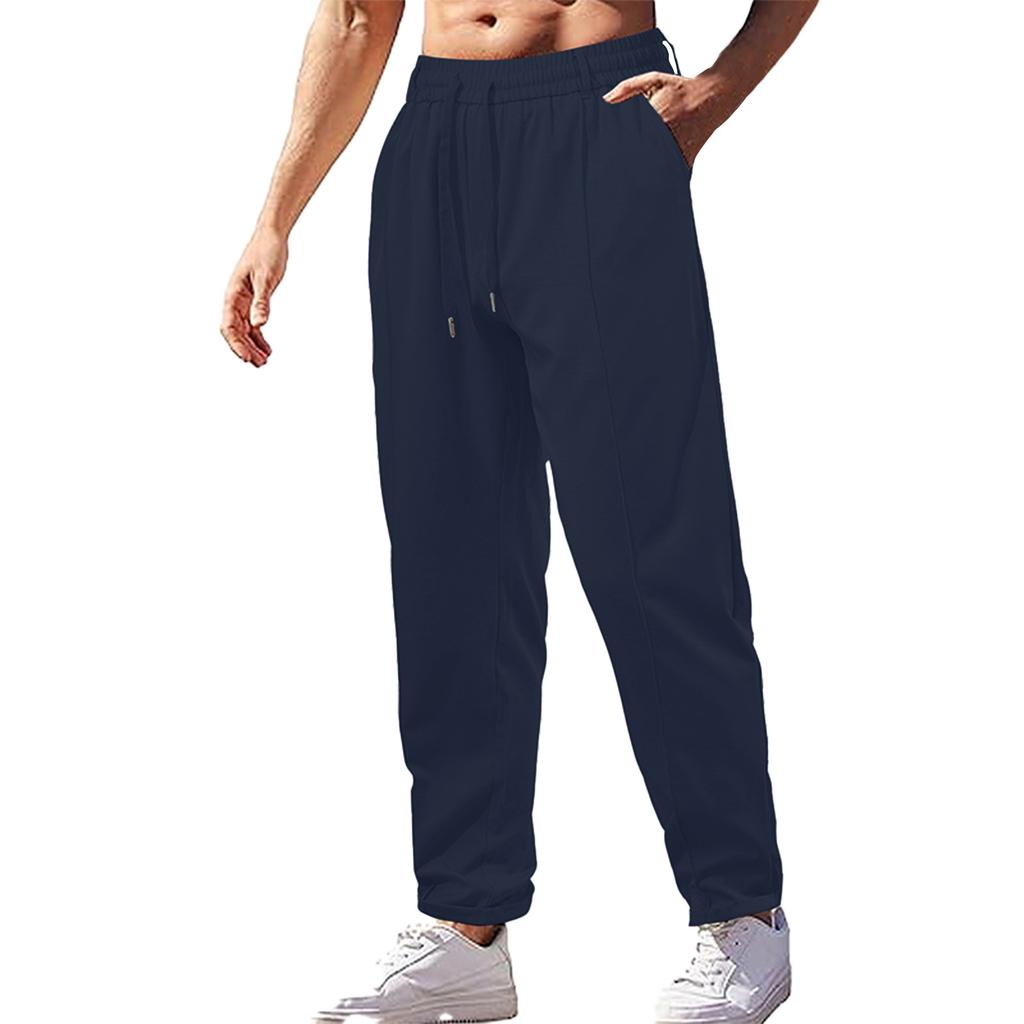 Spring And Sports Fitness Solid Color Trousers Loose Running Casual Large Size Sweatpants Cotton