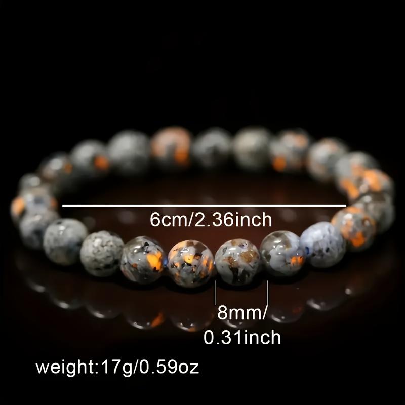 Fashion 1pc Gemstone Jewelry Bead Bracelet - Elastic Anger Management Accessories | Celestial Aesthetic Accessories | Earth Beads  Accessories