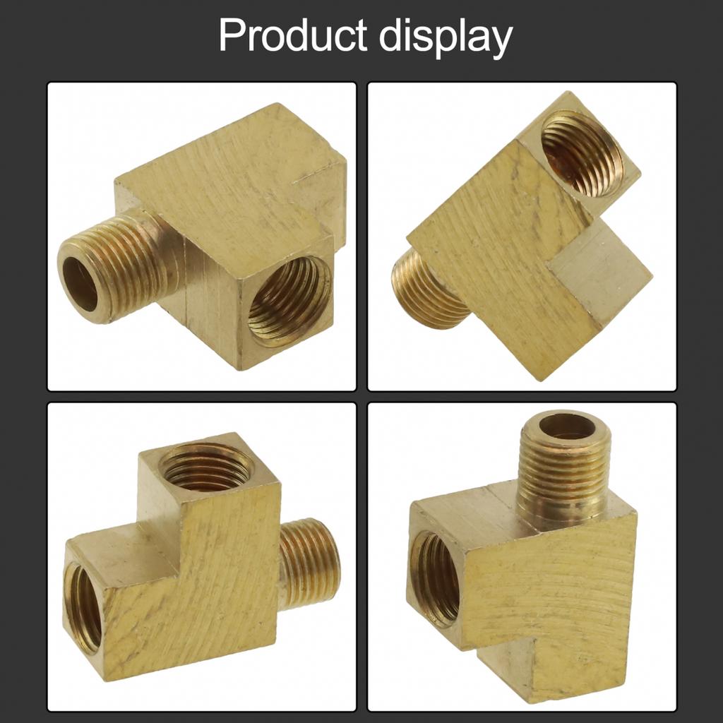 Угловой адаптер Латунный Т-образный распределитель M X Подключение датчика давления масла