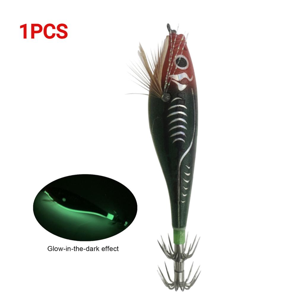 Светящаяся рыболовная приманка, светящаяся в темноте приманка для креветок, приманка для джиговой ловли, приманка для рыбалки в виде кальмара для осьминога, поддельные рыболовные снасти для каракатицы, жесткая наживка, морские приманки, снасти