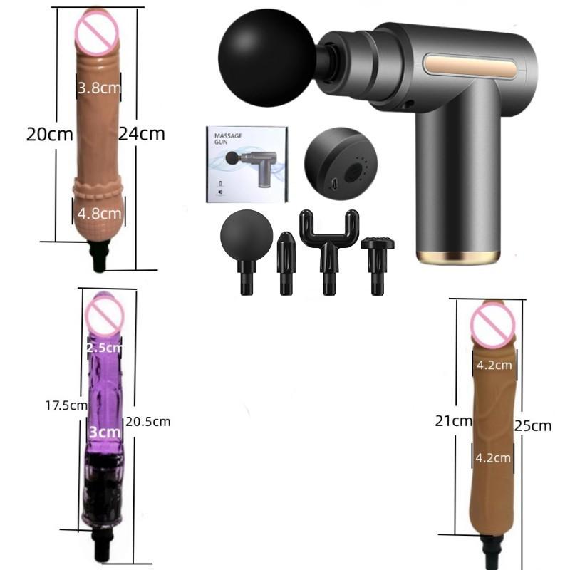 Многофункциональный комплект адаптеров для массажного пистолета с силиконовыми головками для взрослых