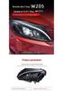 Совместимо с 15-21 Mercedes-Benz C-Class W205 Высококачественные светодиодные проекторные фары с ДХО и поворотниками